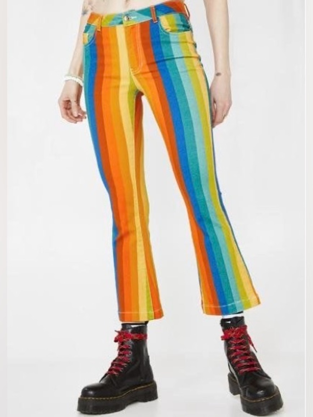 Current Mood / Dolls Kill Candy Kaleidoscope Flare Pants